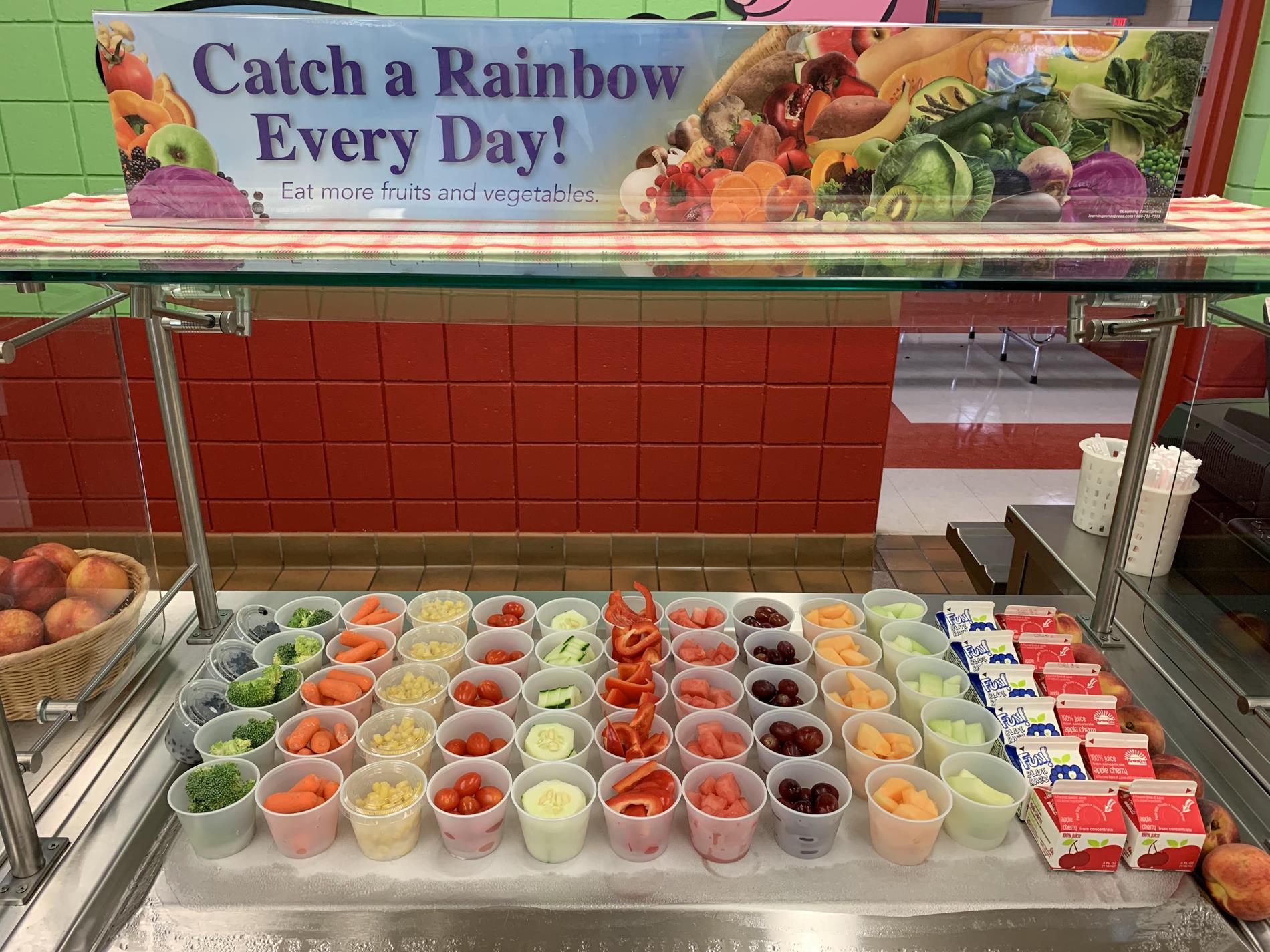 Rainbow fruit and veggie tray