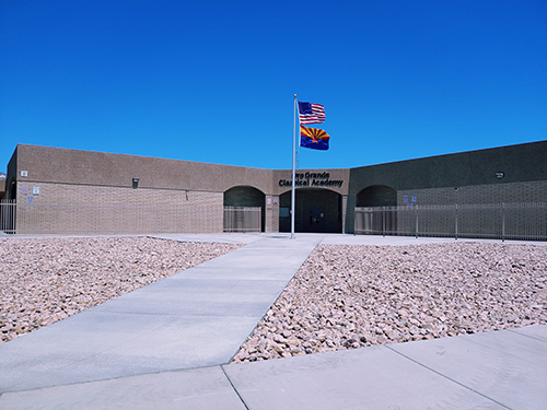 picture of the front of the school