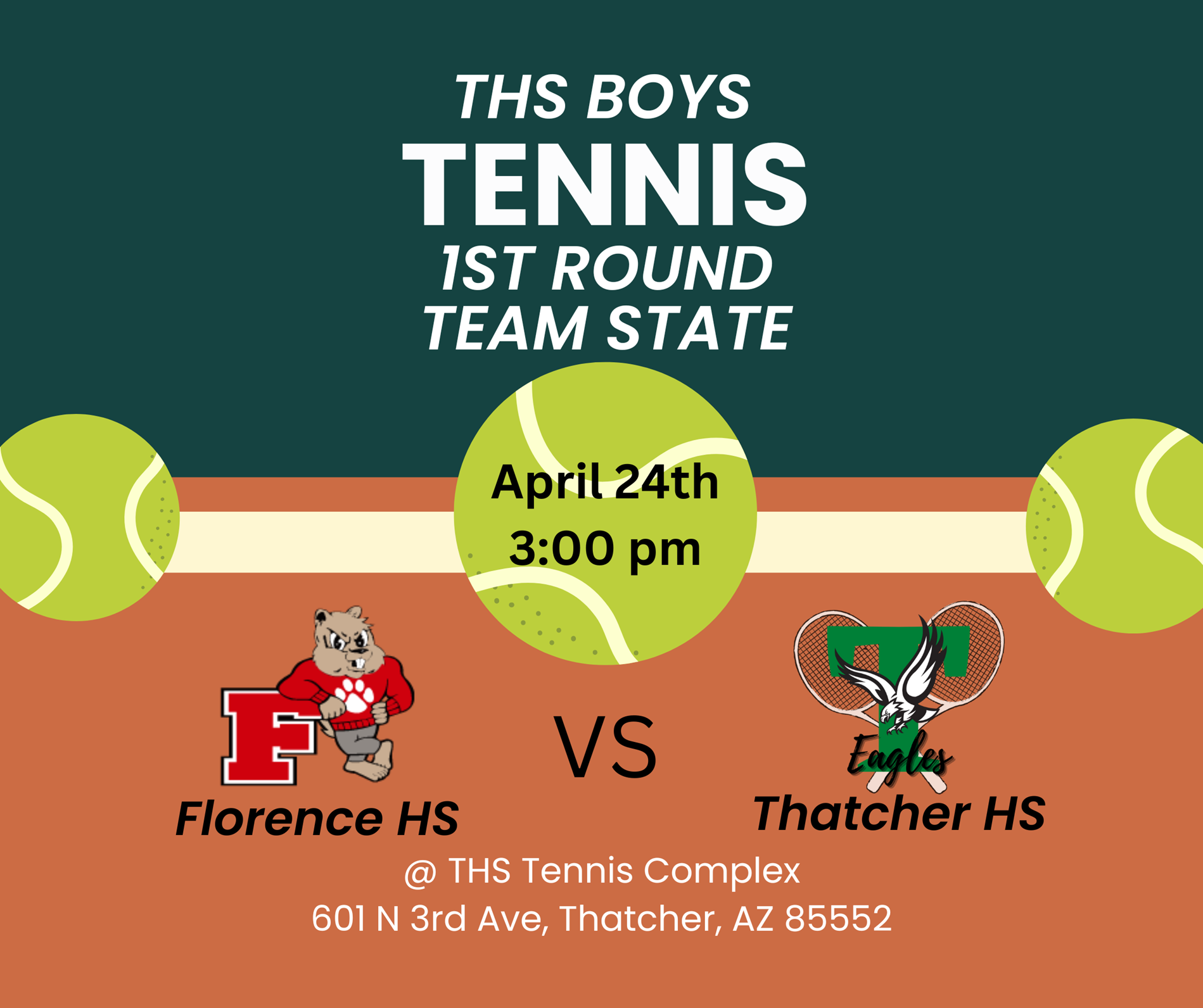 THS Boys Tennis Team 1st Round