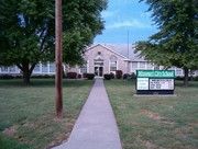 Front view of school