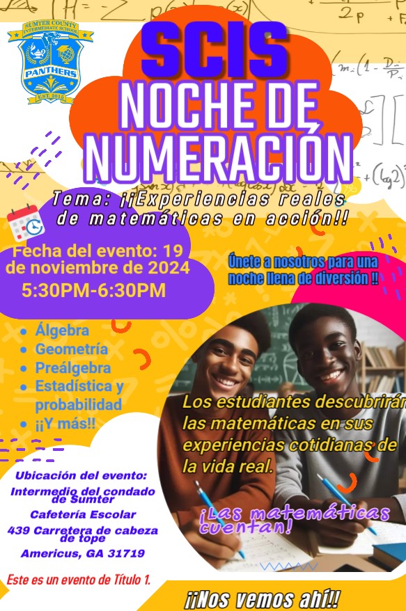 Math Night Nov. 19th Spanish