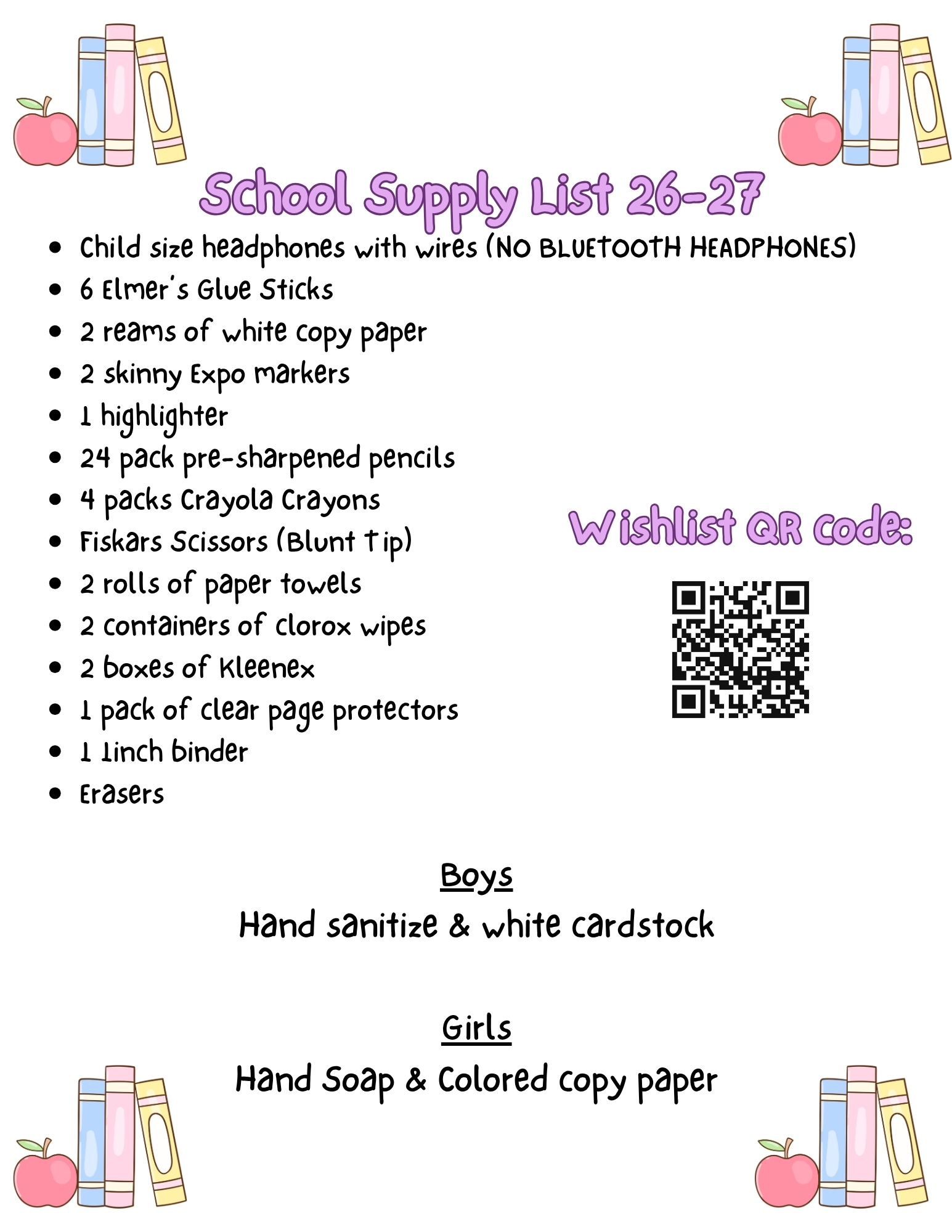 Supply List