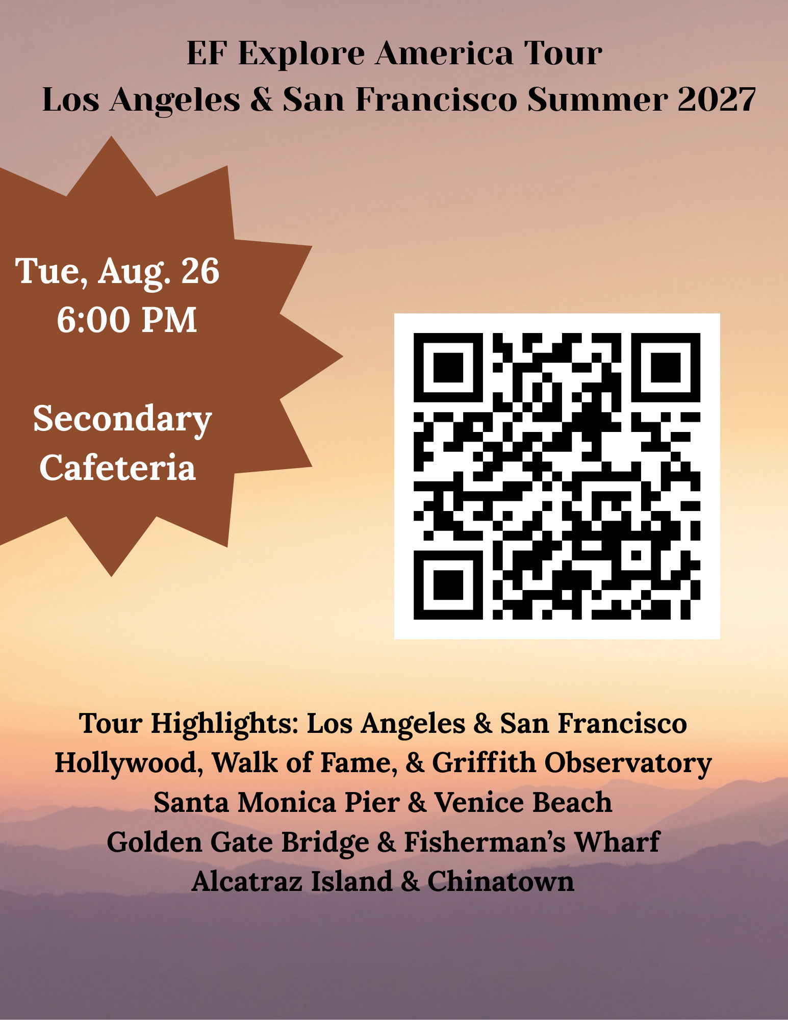 EF Explore America Tour: Los Angeles & San Francisco – Summer 2027