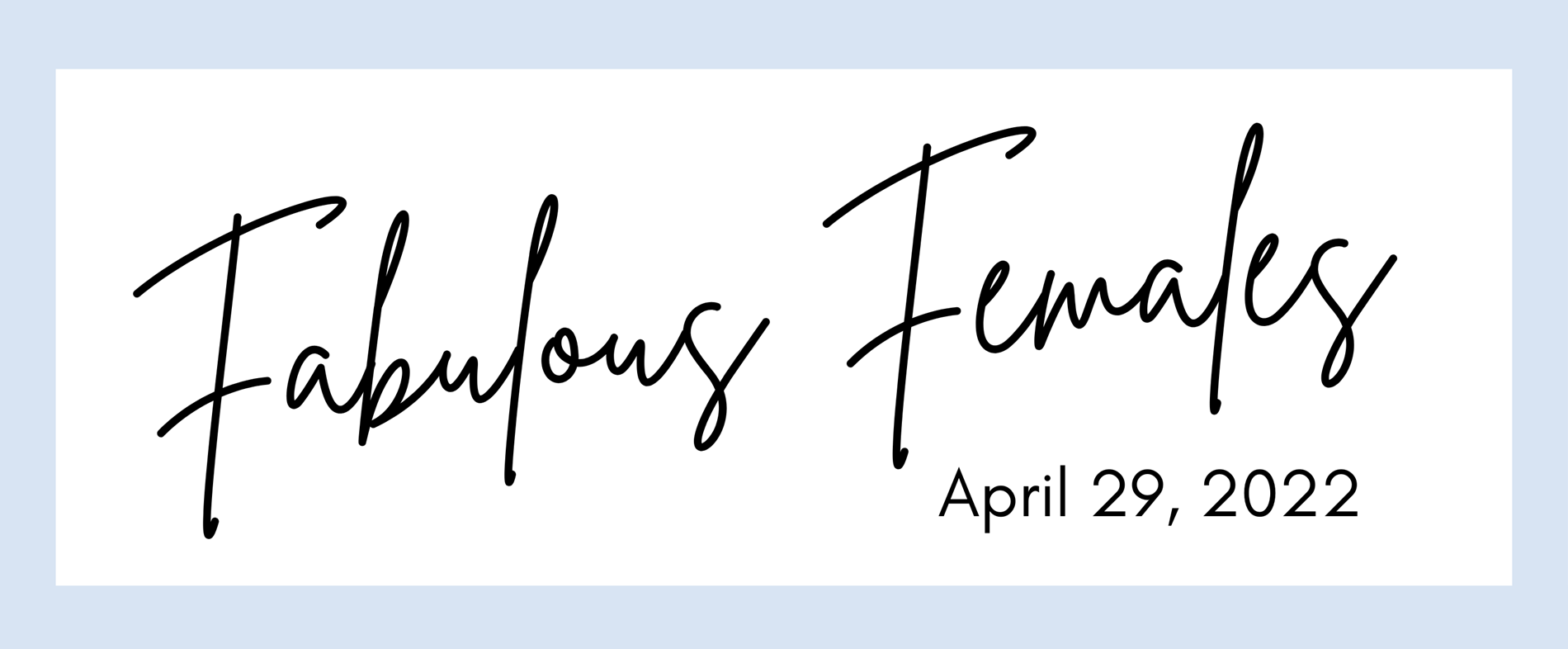 Five Fabulous Females Event Logo Five Fabulous Females Event Logo