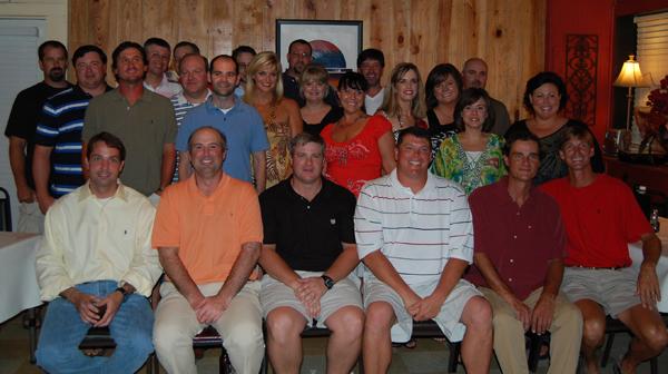 The Class of 1990 recently had their Class Reunion.  They met at the Grenada Country Club on Friday night for supper.  On Saturday, they met at Scott Kirk's lakehouse (children included) and on Saturday night they had supper at 333. 
