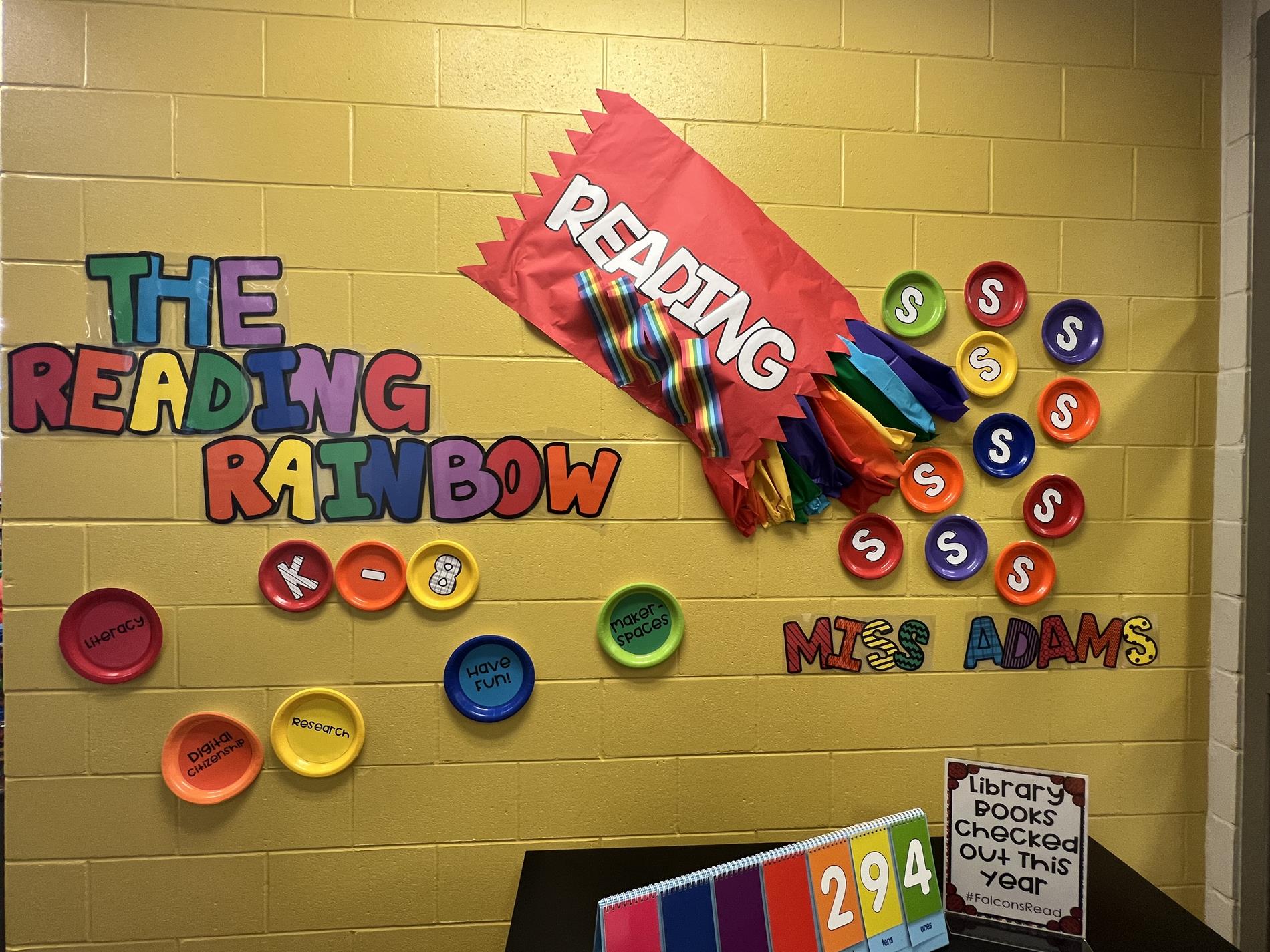 The Reading Rainbow Wall Display