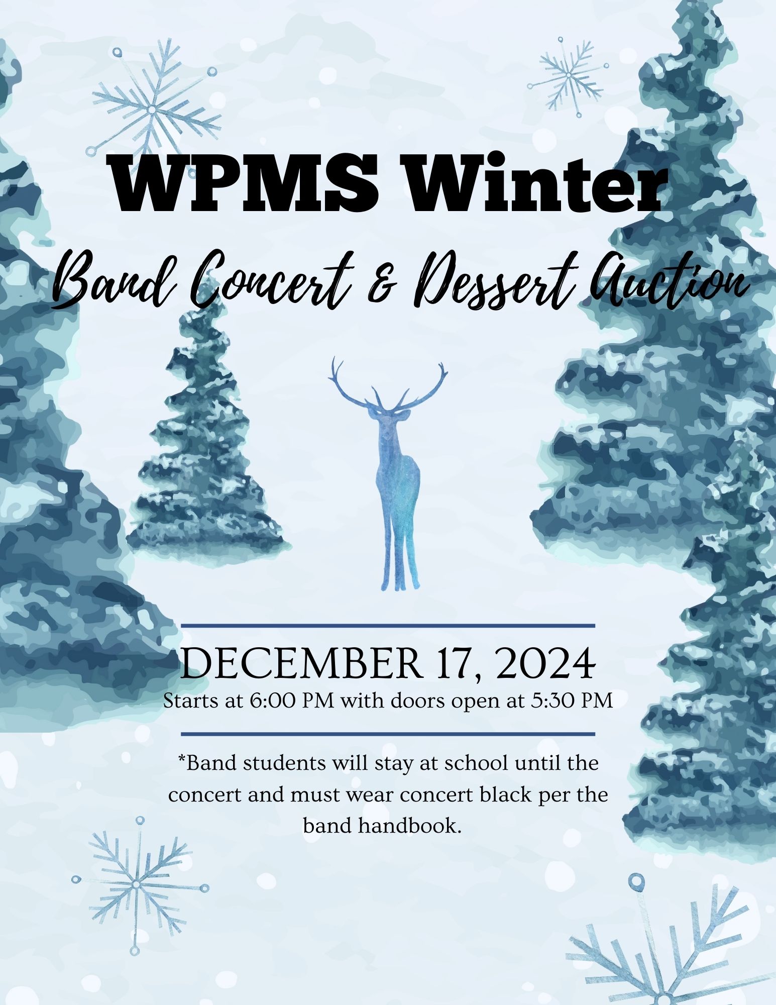 WPMS Band Concert & Dessert Auction