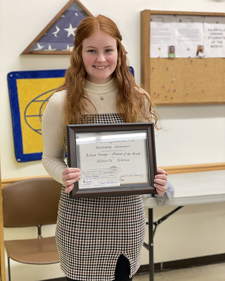 Rebecca "Becca" Possage February Kiwanis Student of the Month