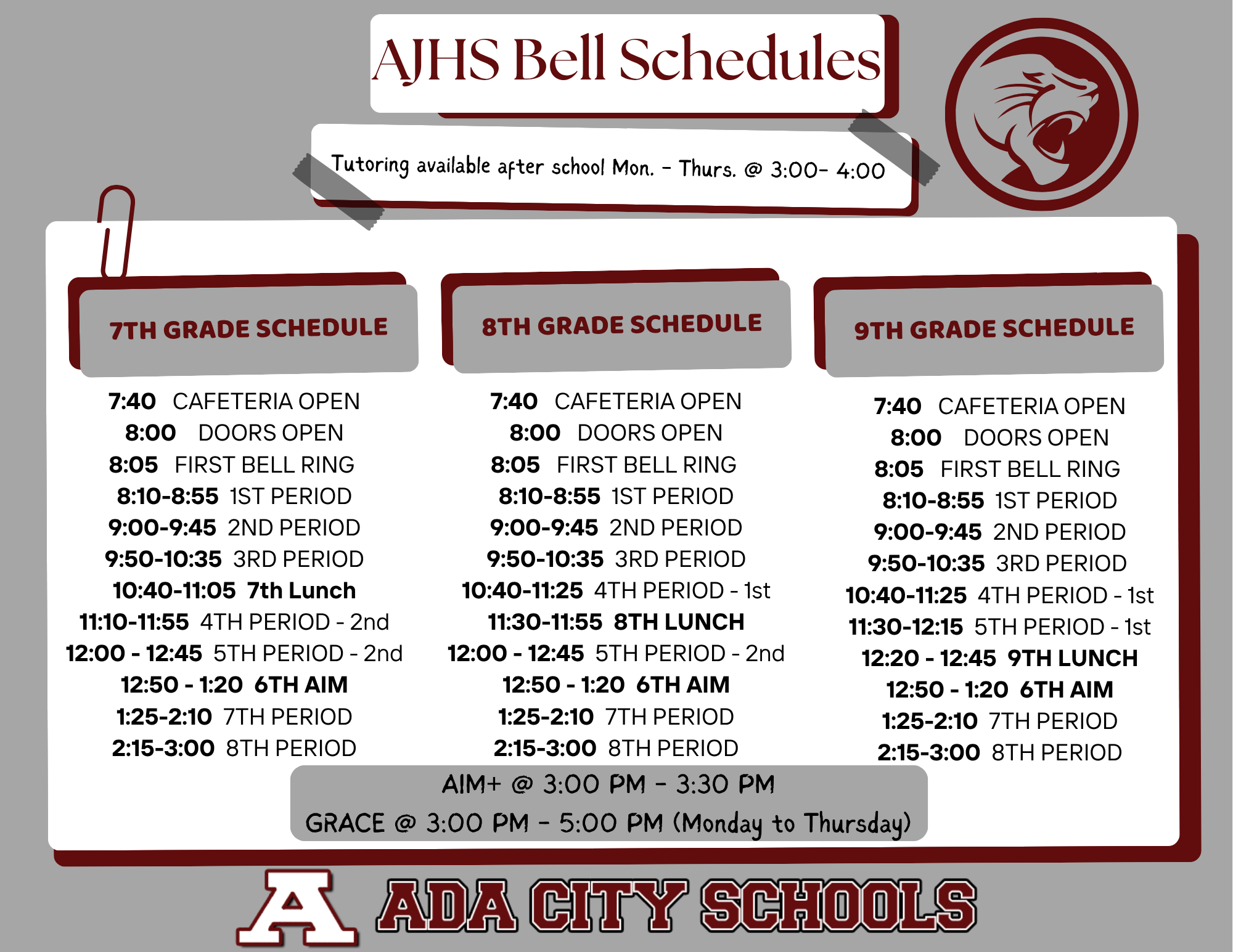 Bell Schedule