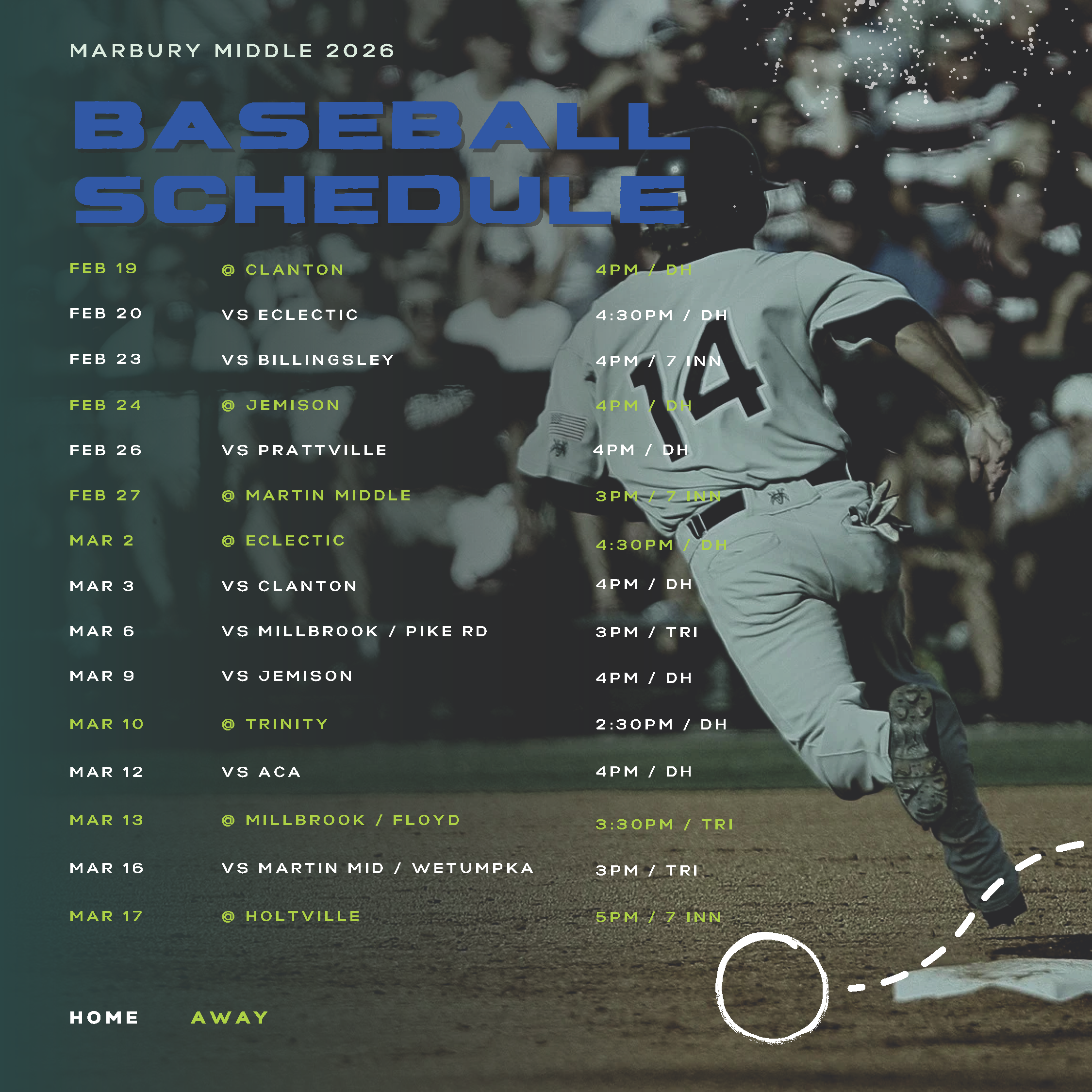 26 Baseball Schedule