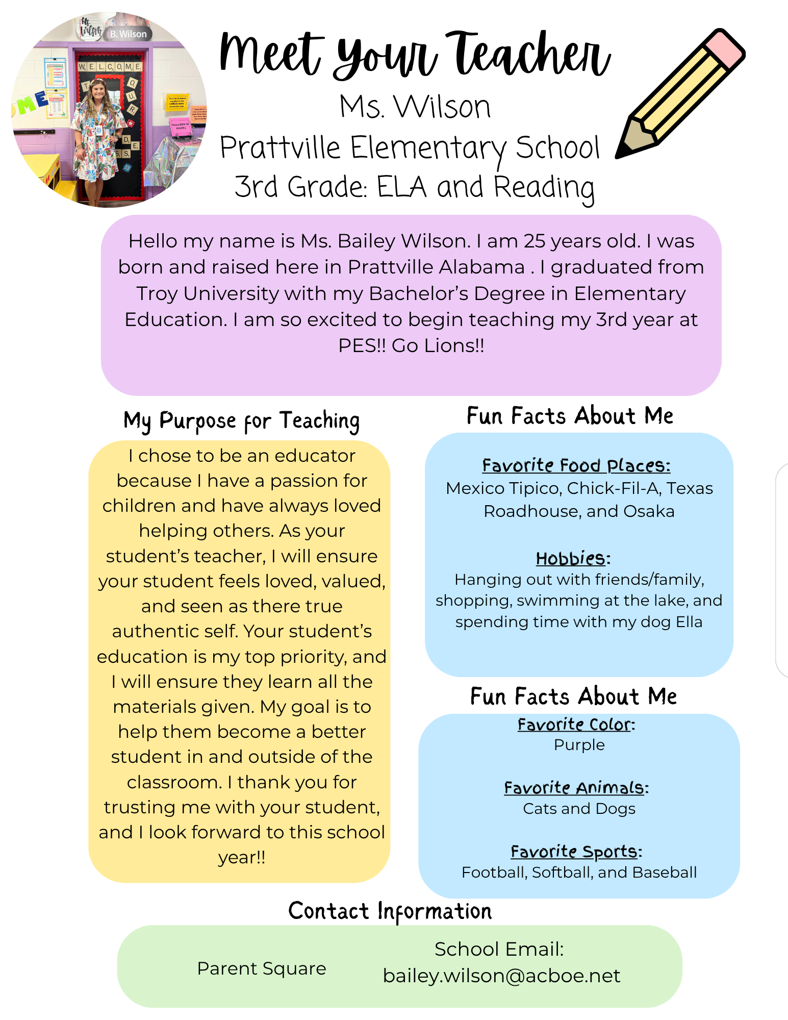 Meet the Teacher Letter