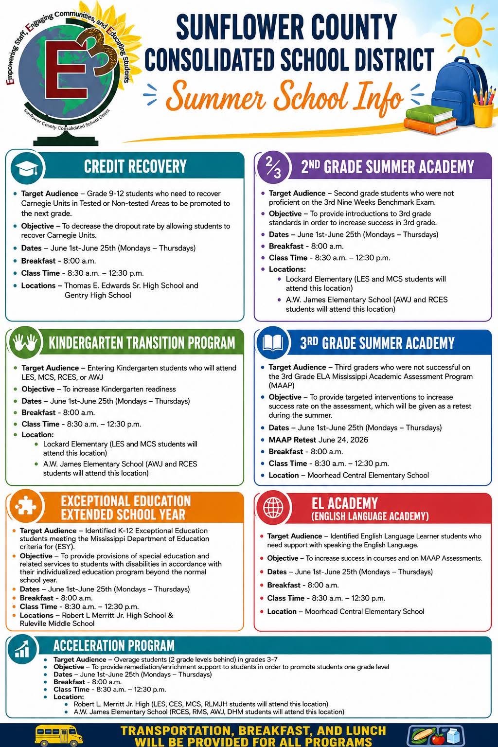 SCCSD Summer Programs 