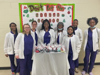 Health Science Students take gifts to Arbor Walk Nursing Home