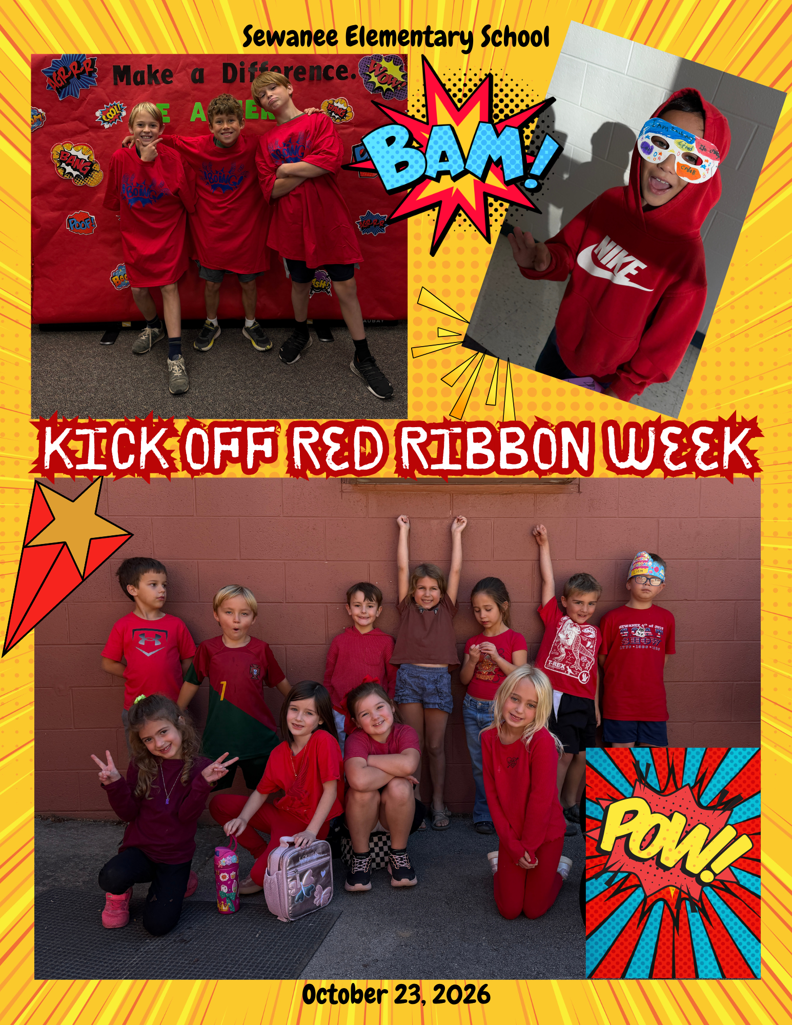 Sewanee Elementary School - Kick Off Red Ribbon Week - October 23, 2026