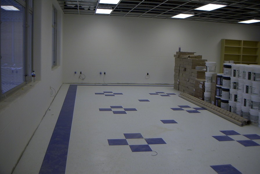 Art room tile floor