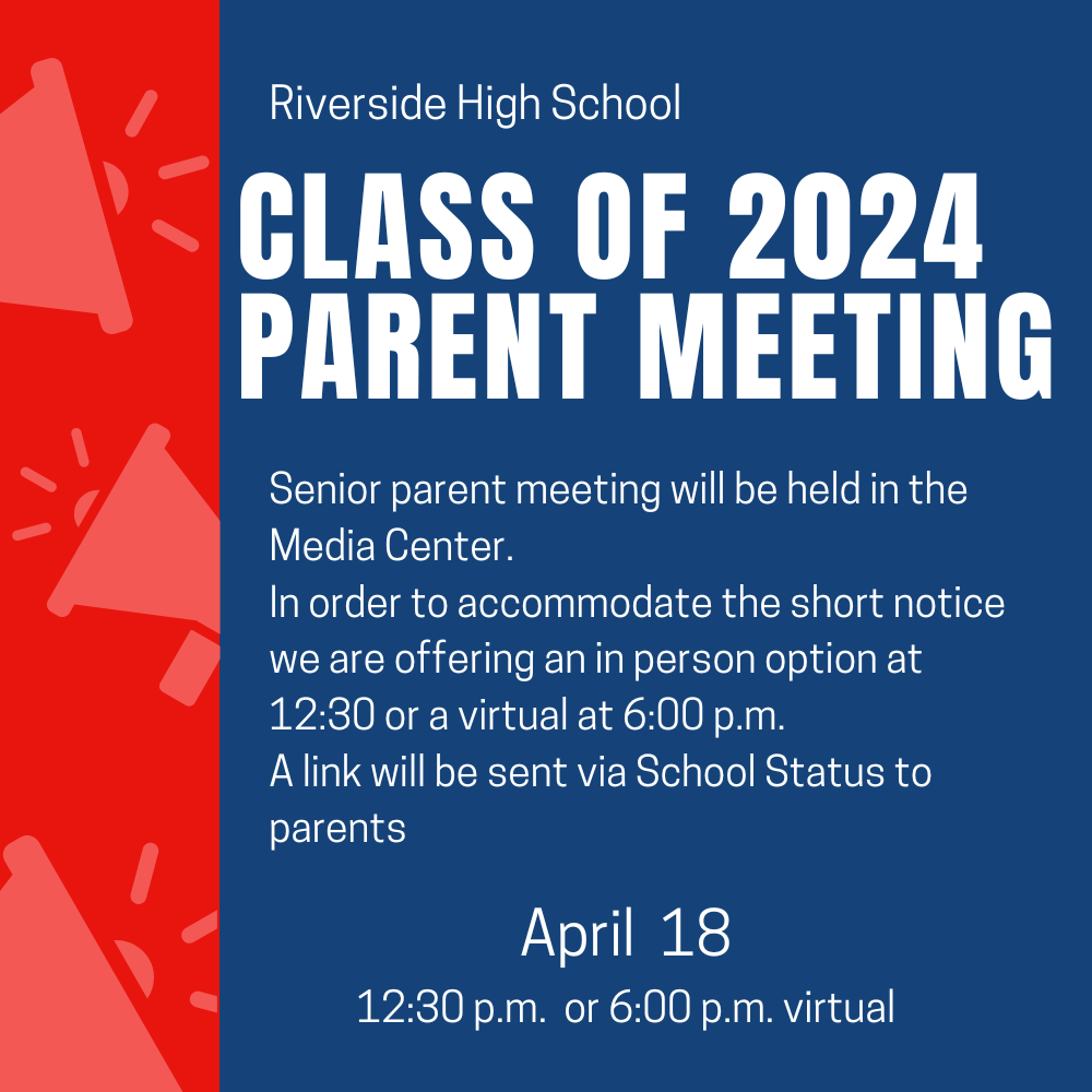Senior Parent Meeting Flyer
