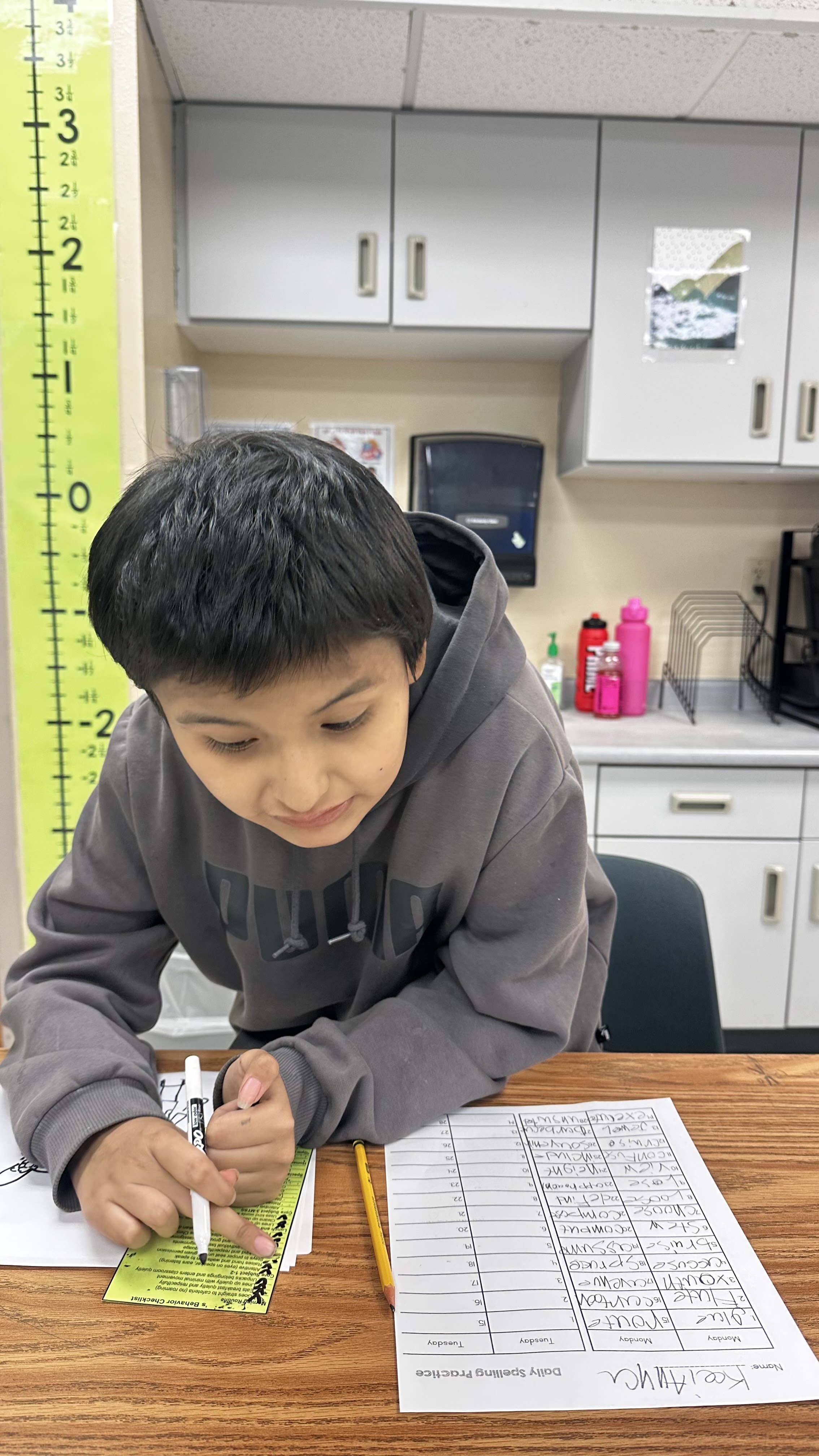 Spelling practice makes progress!