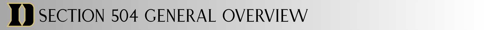 Section 504 General Overview