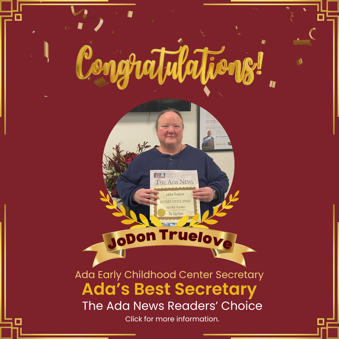 JoDon named Ada's Best Secretary. Click for more information