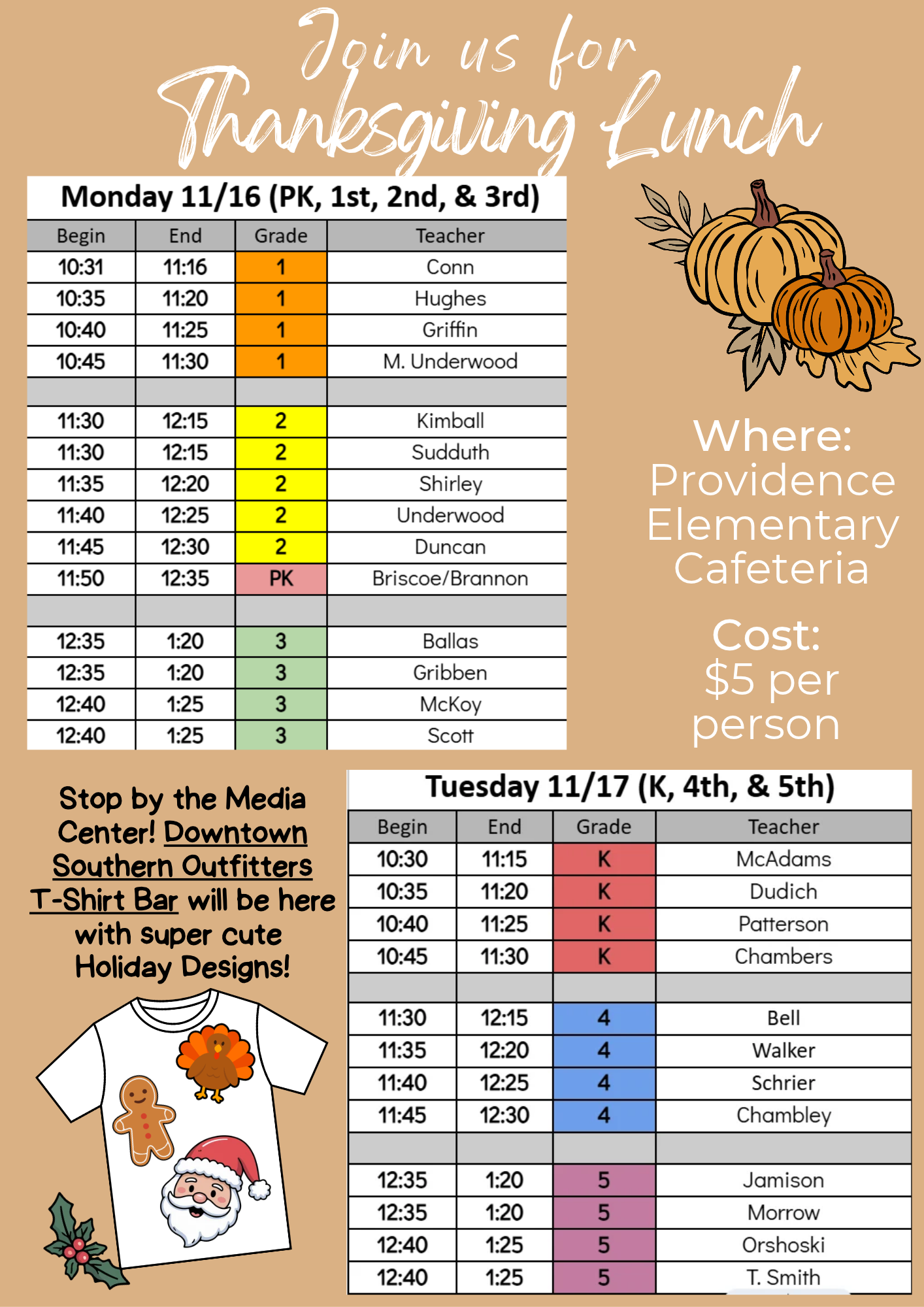 Thanksgiving Lunch Flyer Thanksgiving Lunch Flyer