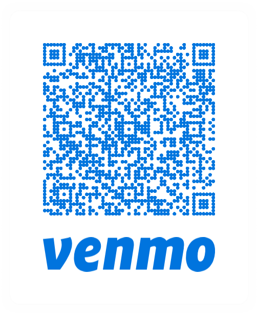 donate via Venmo by scanning this Qr code