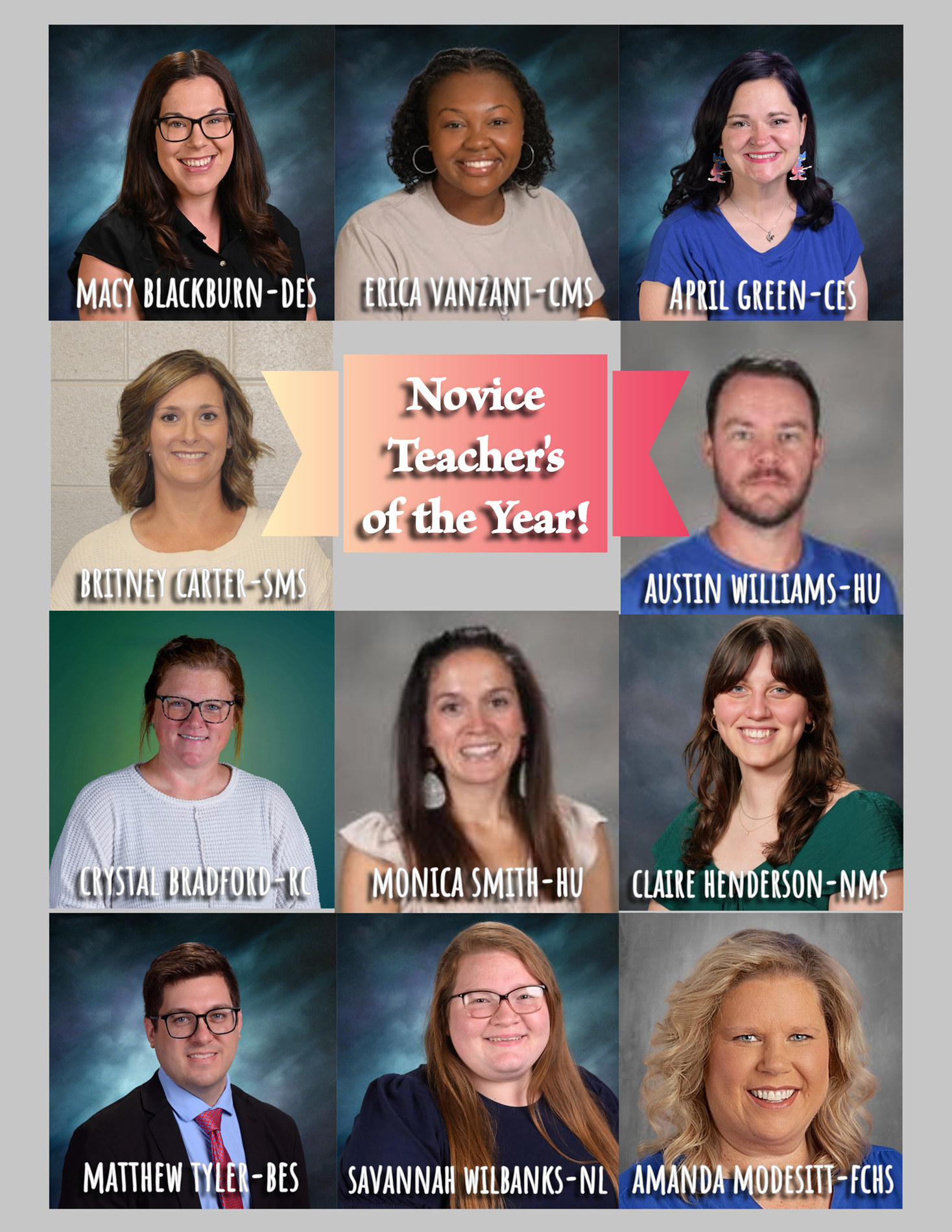 Novice Teacher's of the Year