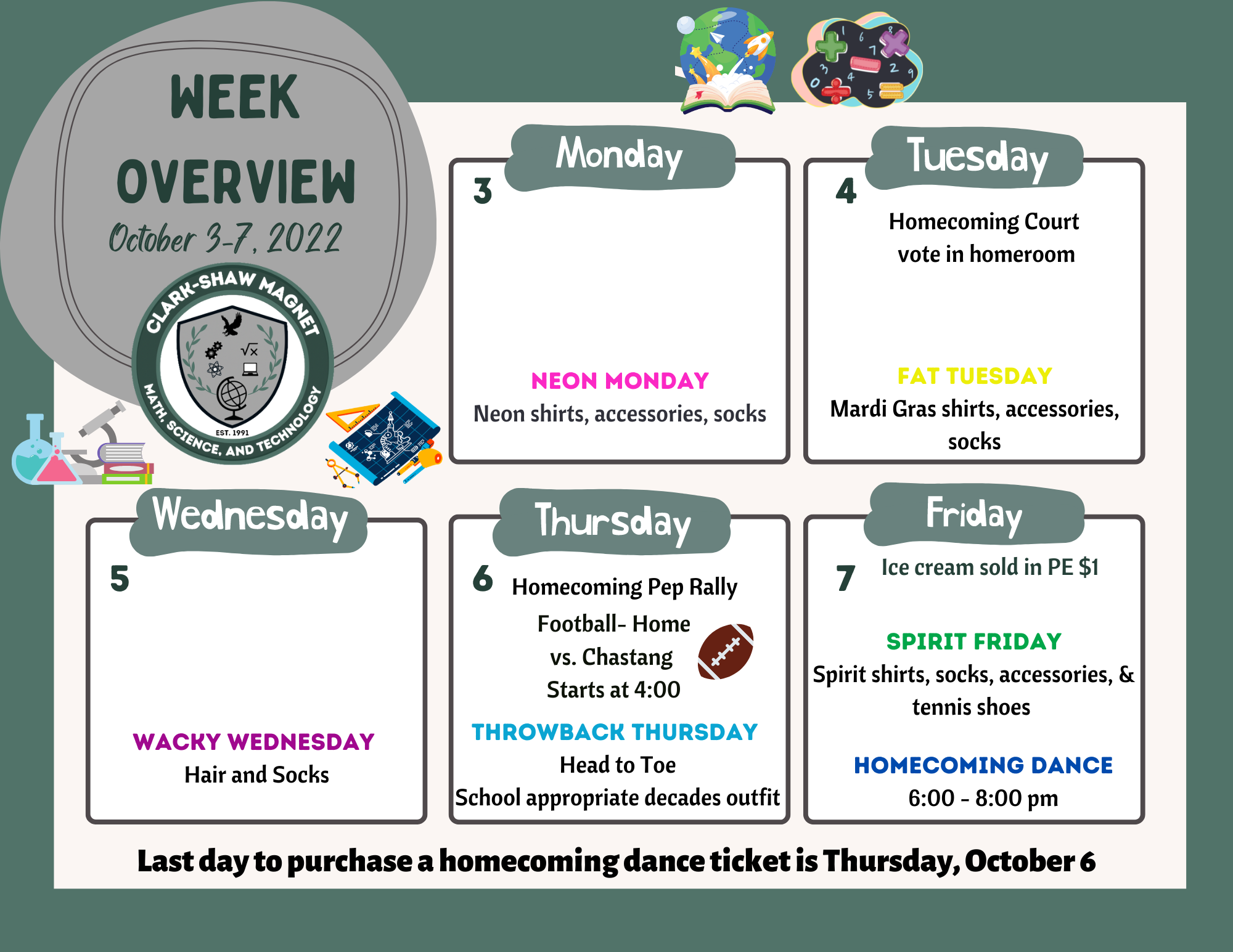 Week at a Glance Oct 3
