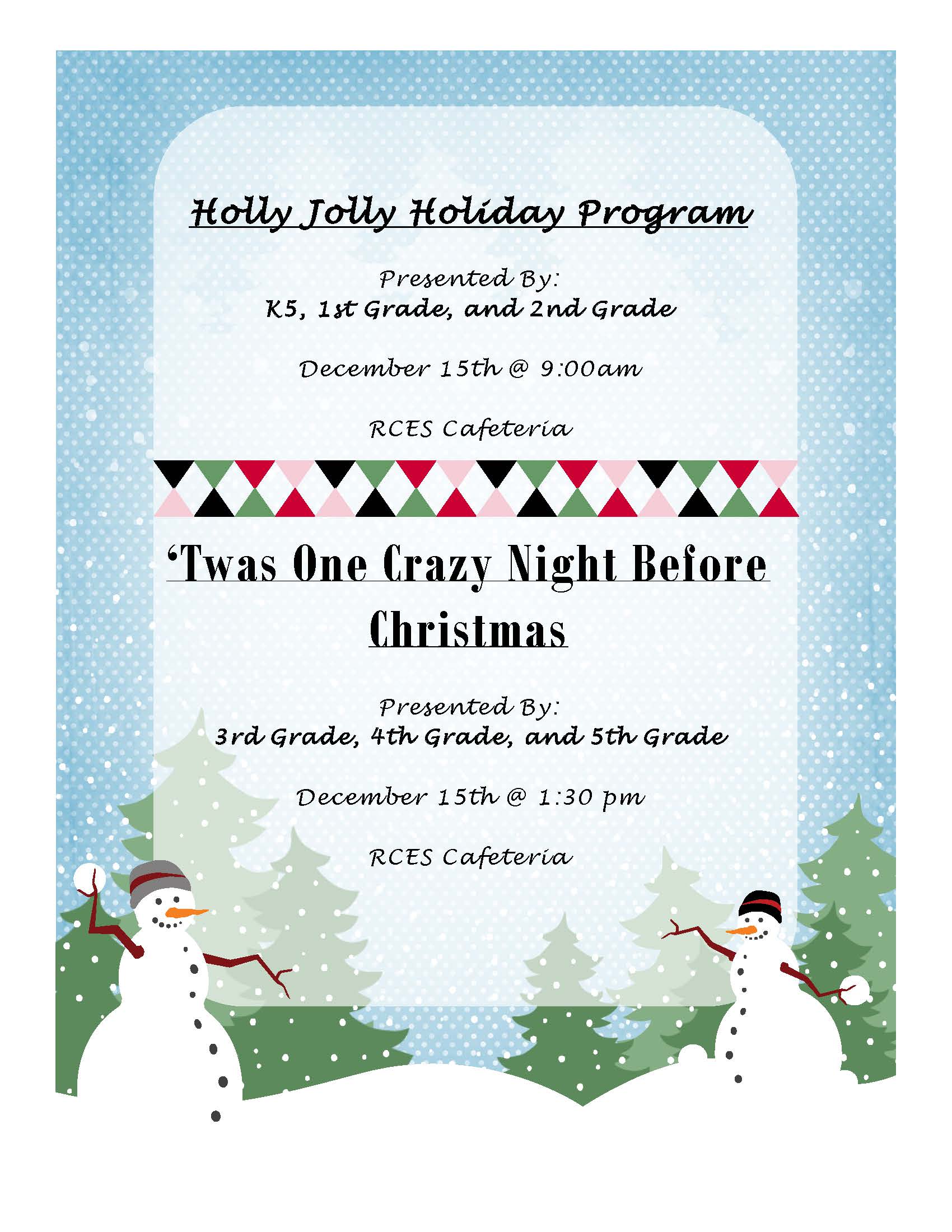 Holiday Programs