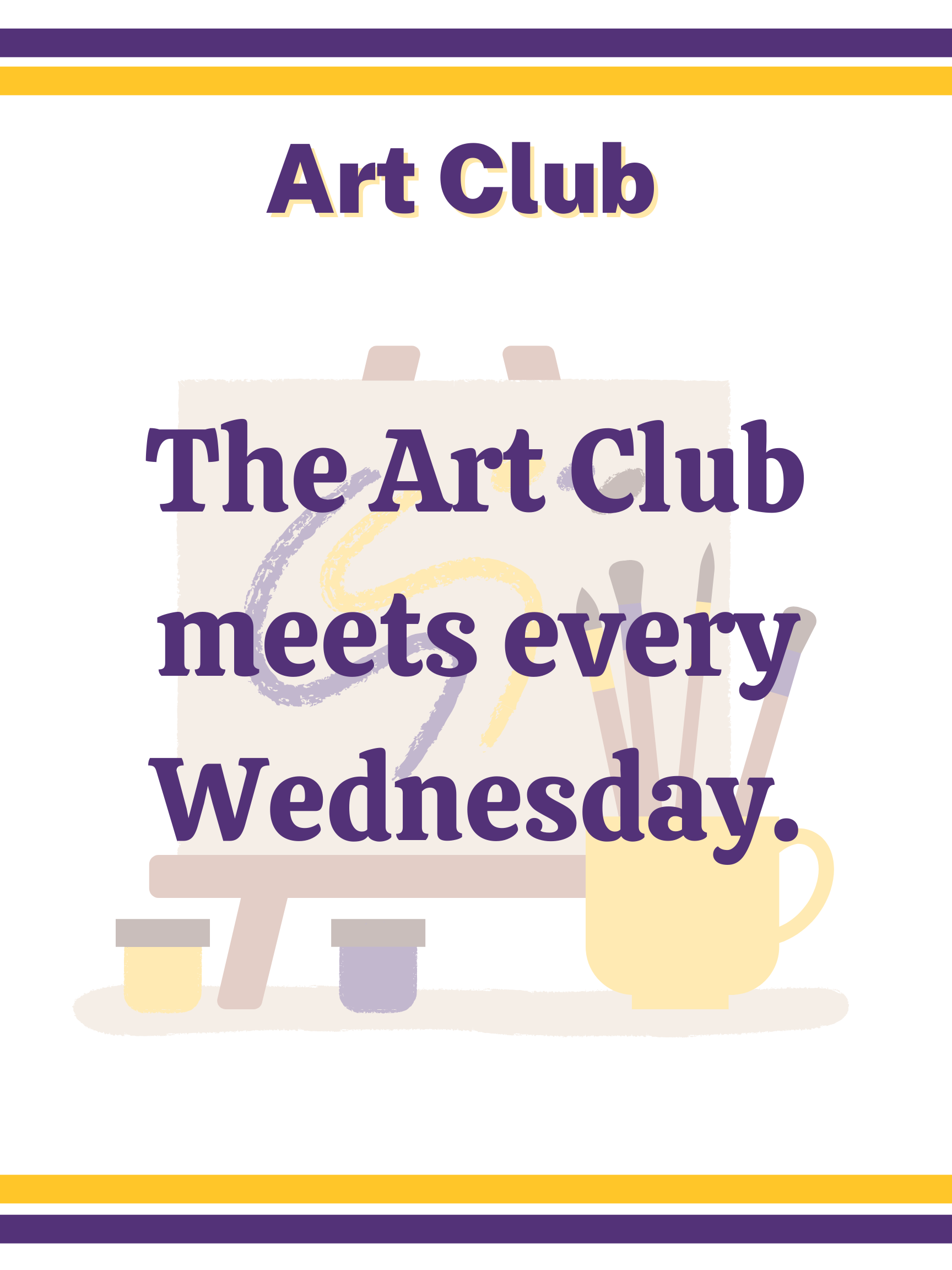 Art club meets every Wednesday