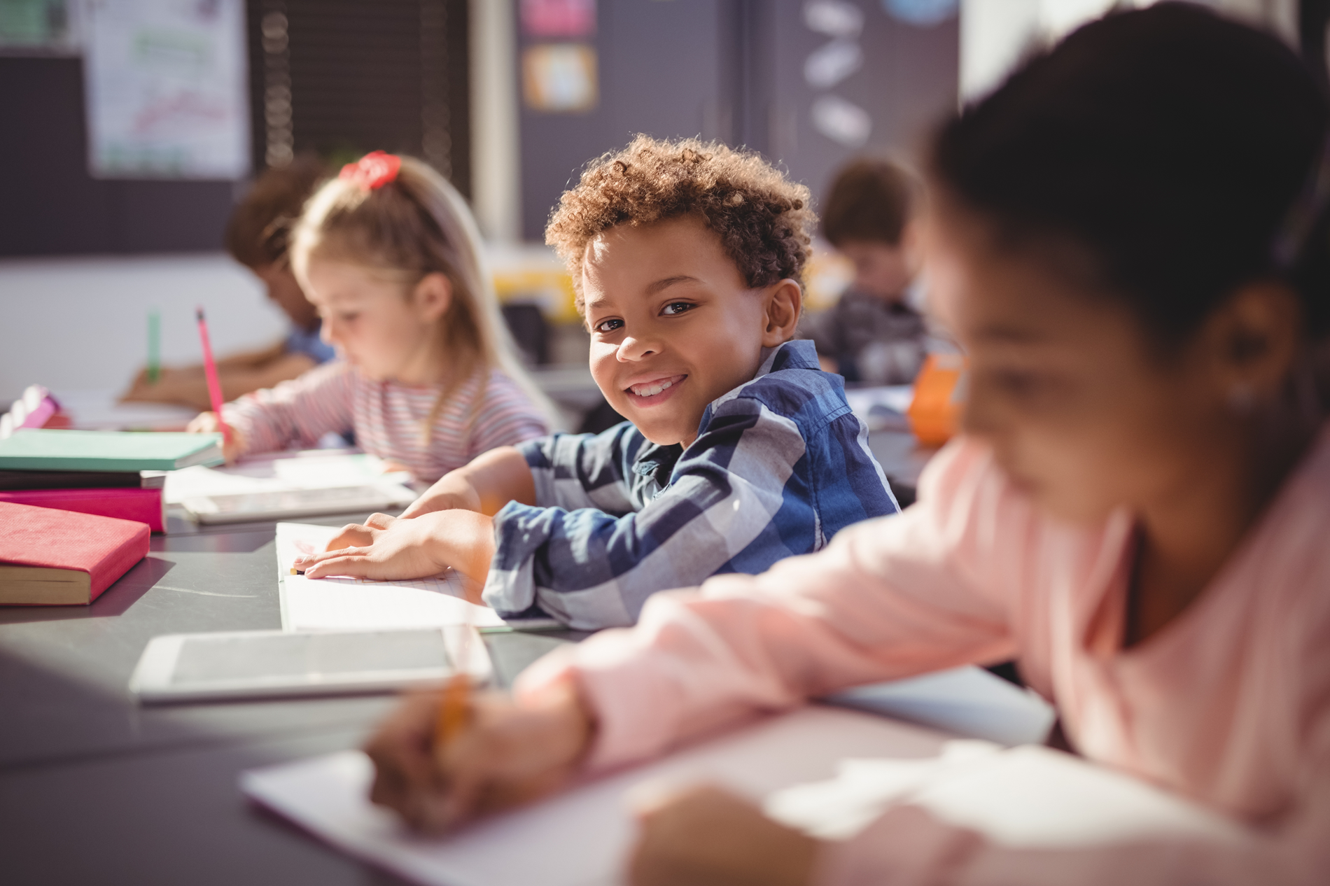 students in class