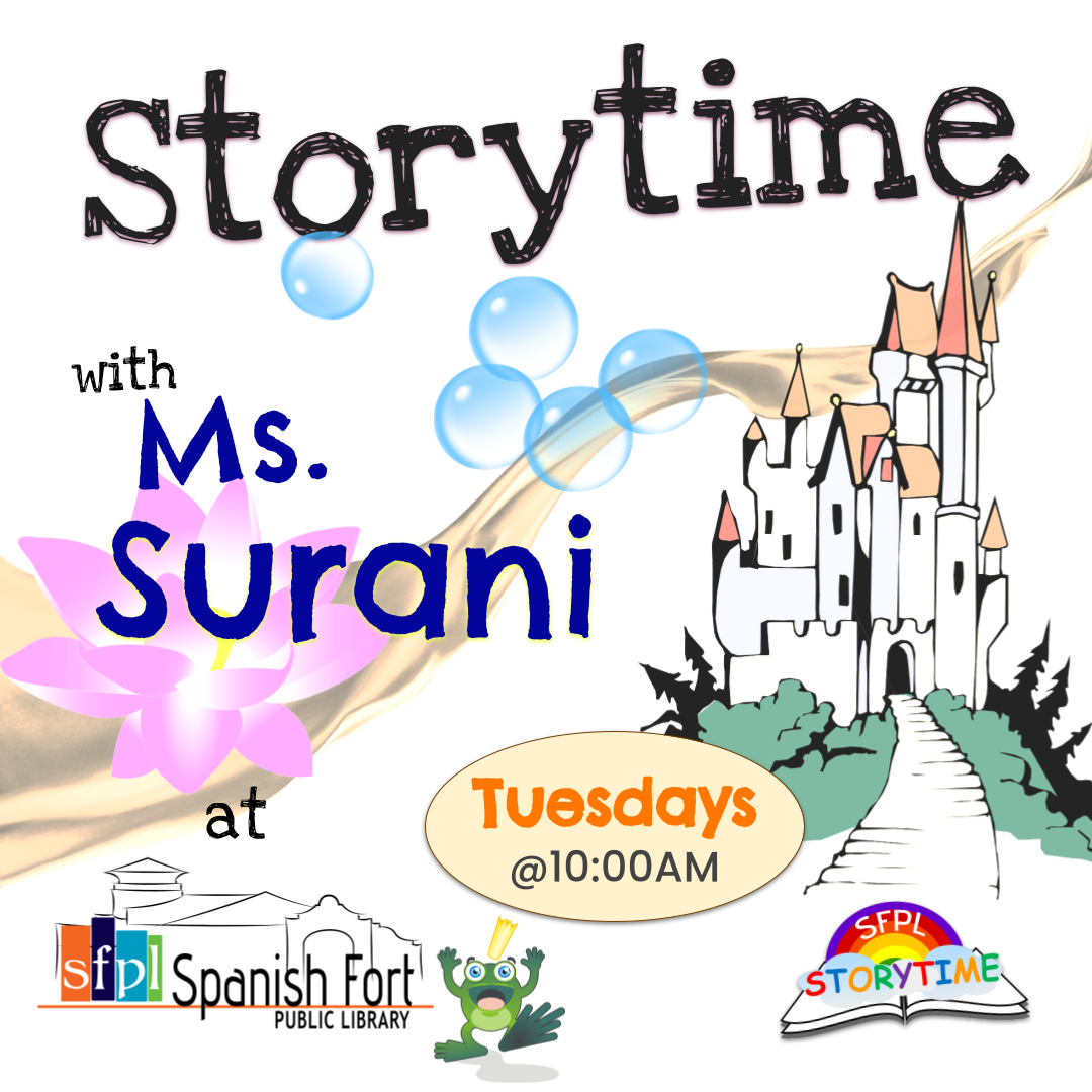 Storytime Tuesdays at 10:00 a.m.