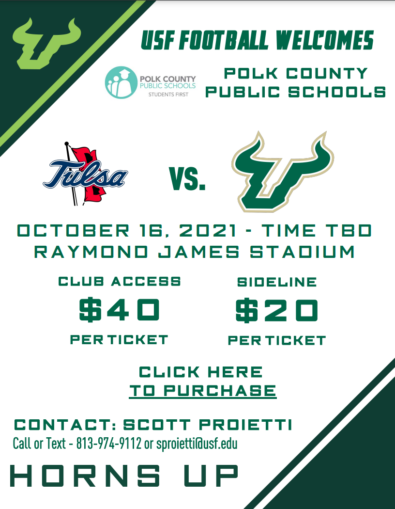 USF Football Welcomes Polk County Public Schools