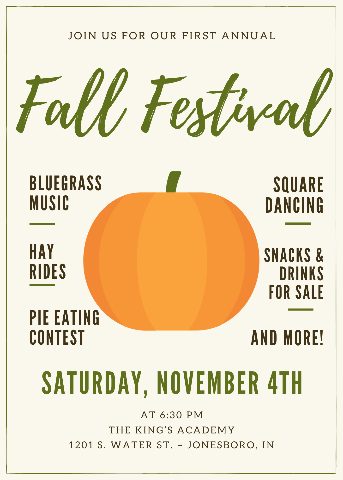 fall festival flyer