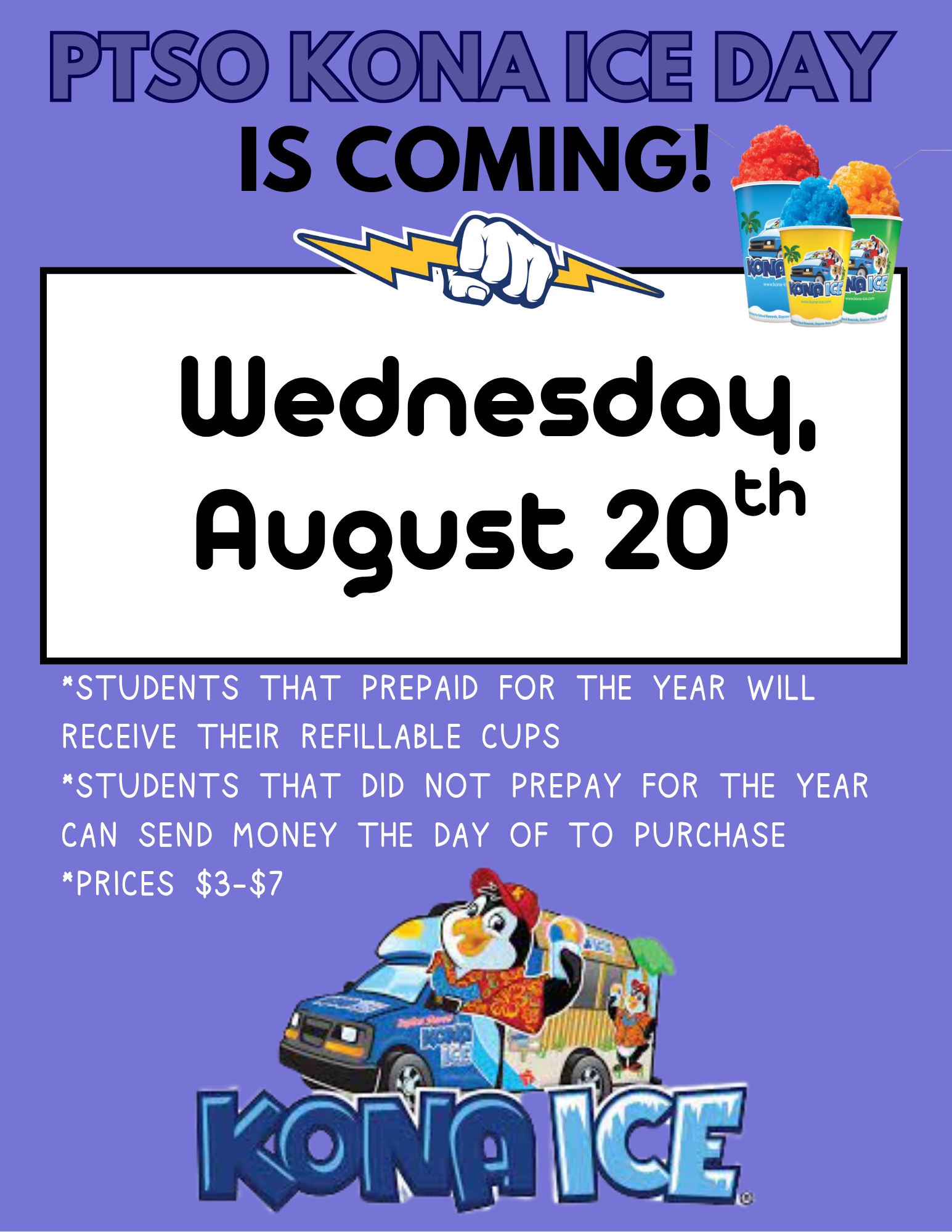 ptso kona ice day aug 20