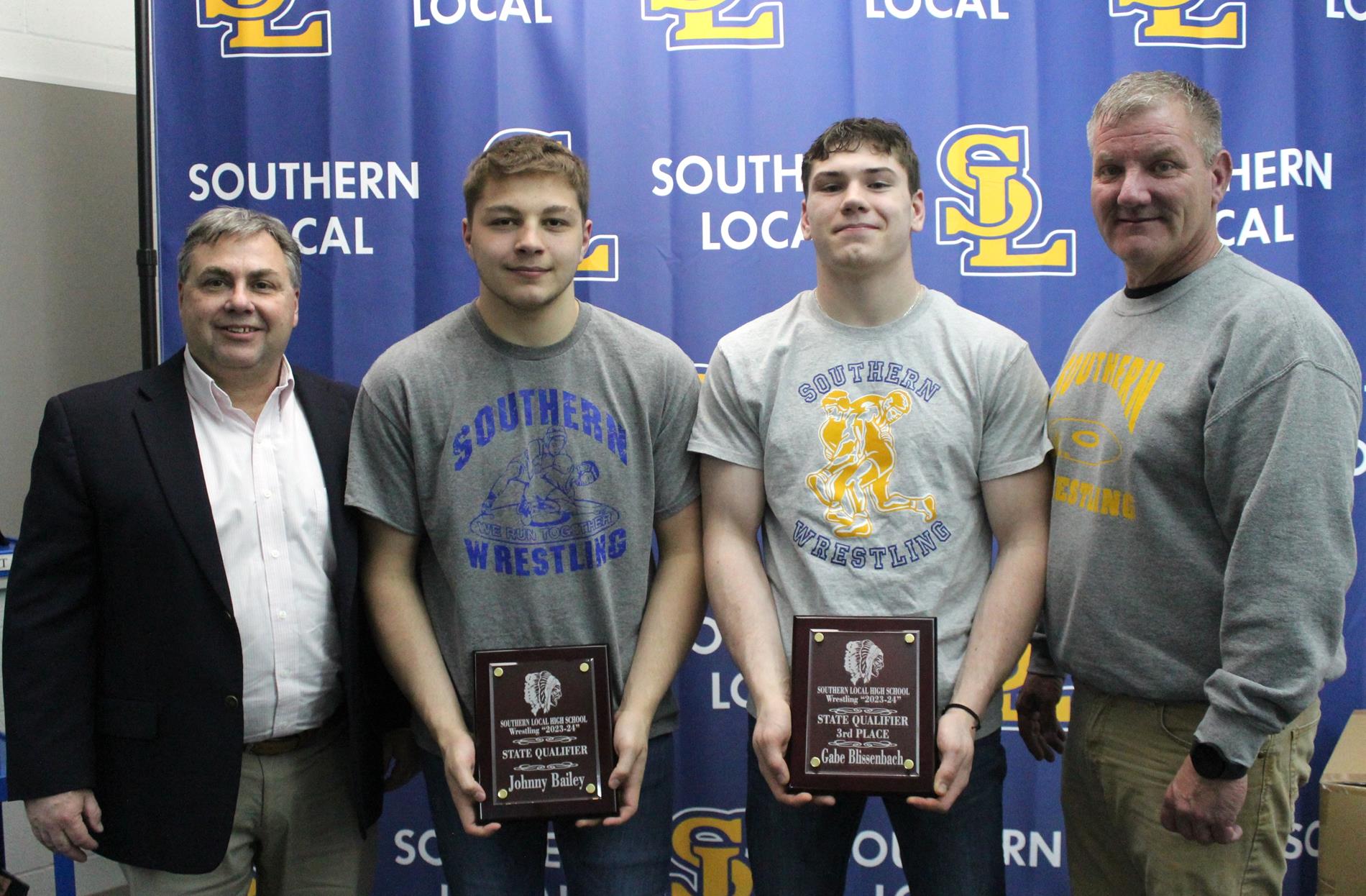 Wrestlers recognized at Board meeting