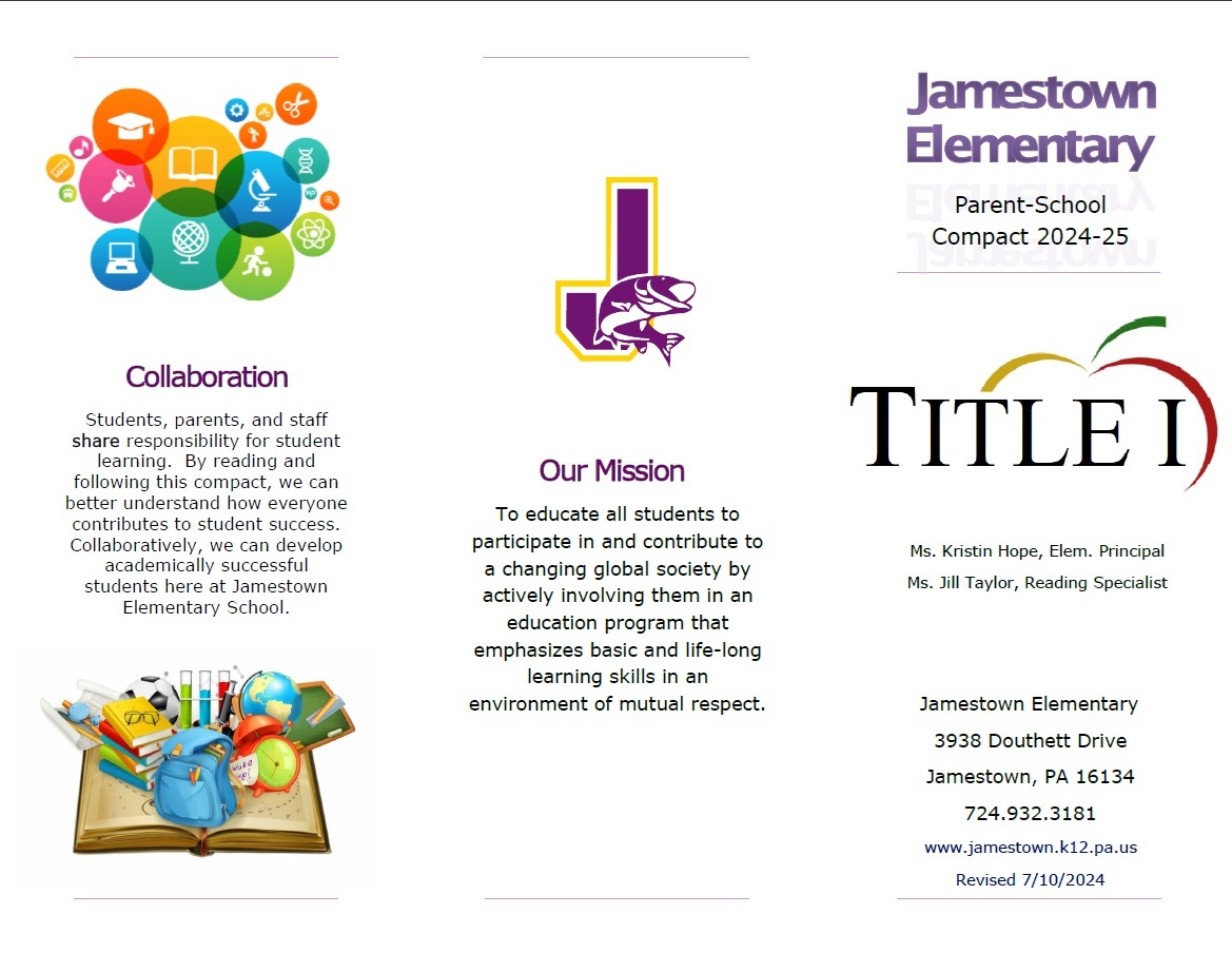 Title I School Parent Student Compact - Page 1