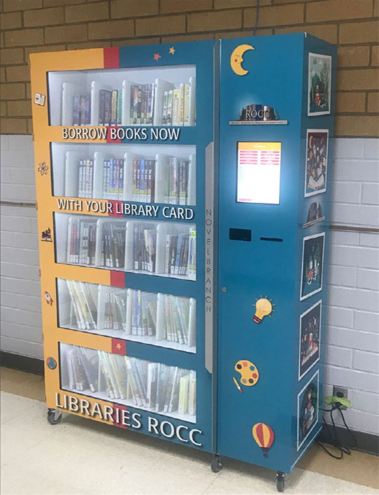 Vending machine with books from local libraries