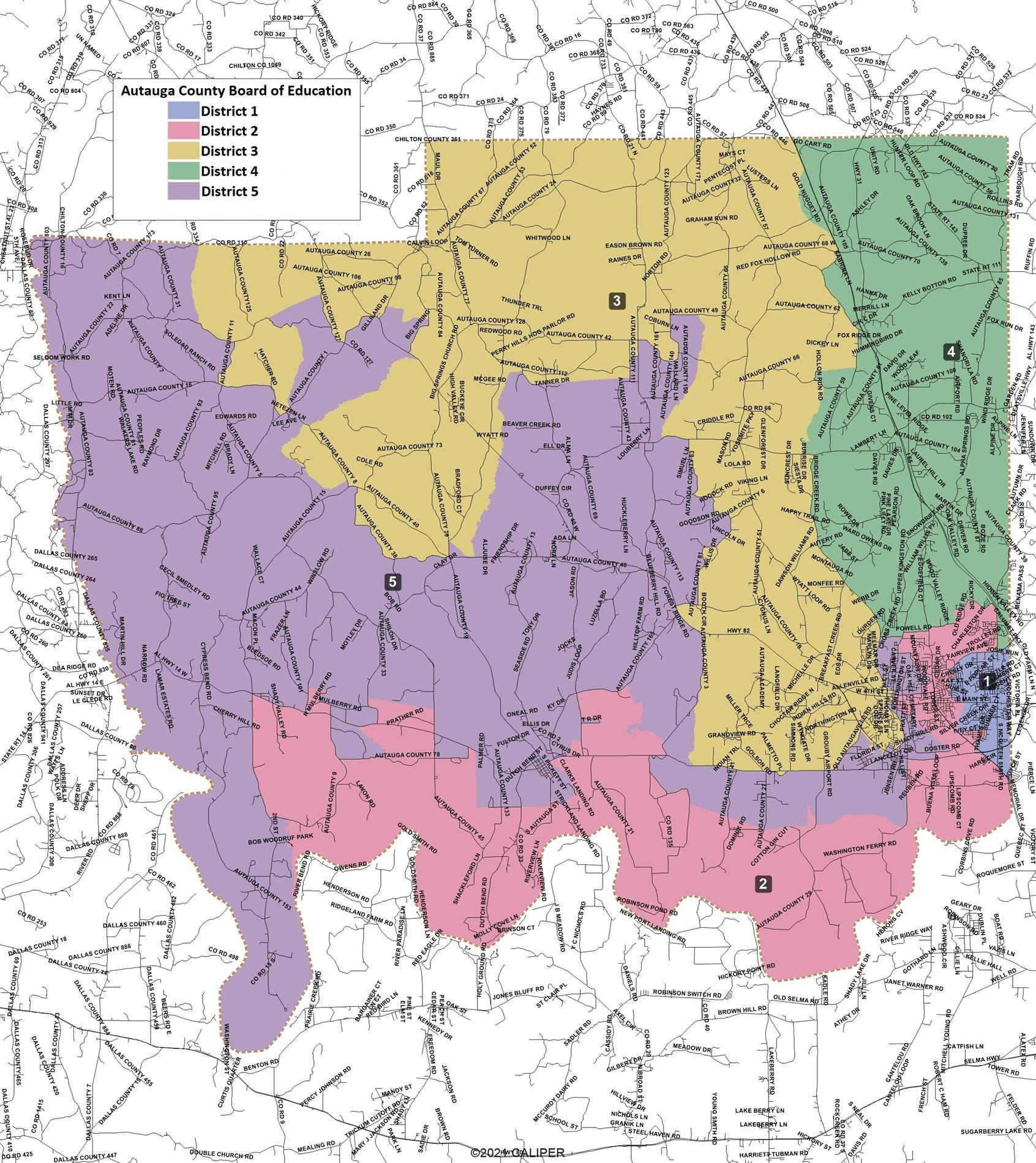 School Board District Map