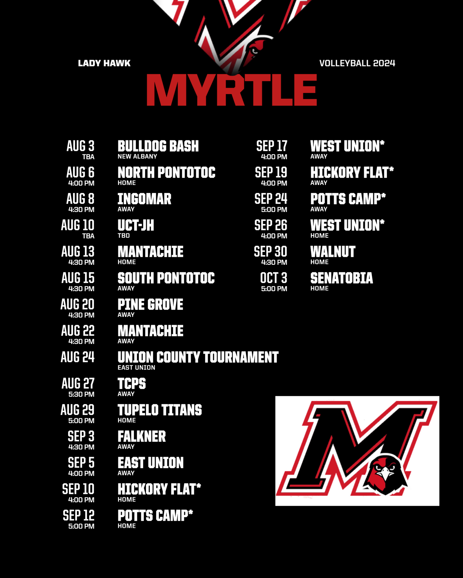 volleyball schedule