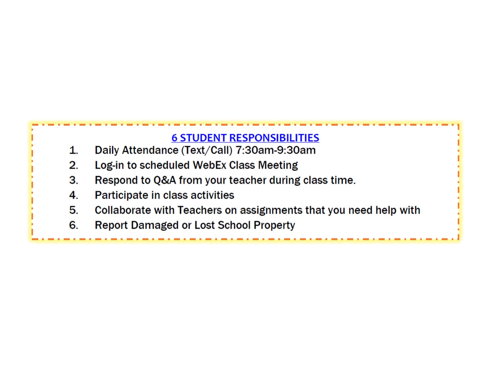 student responsibilities 