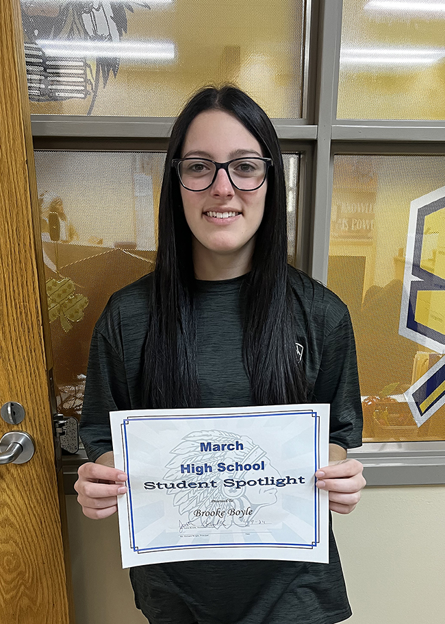 Brooke Boyle, March HS Student Spotlight