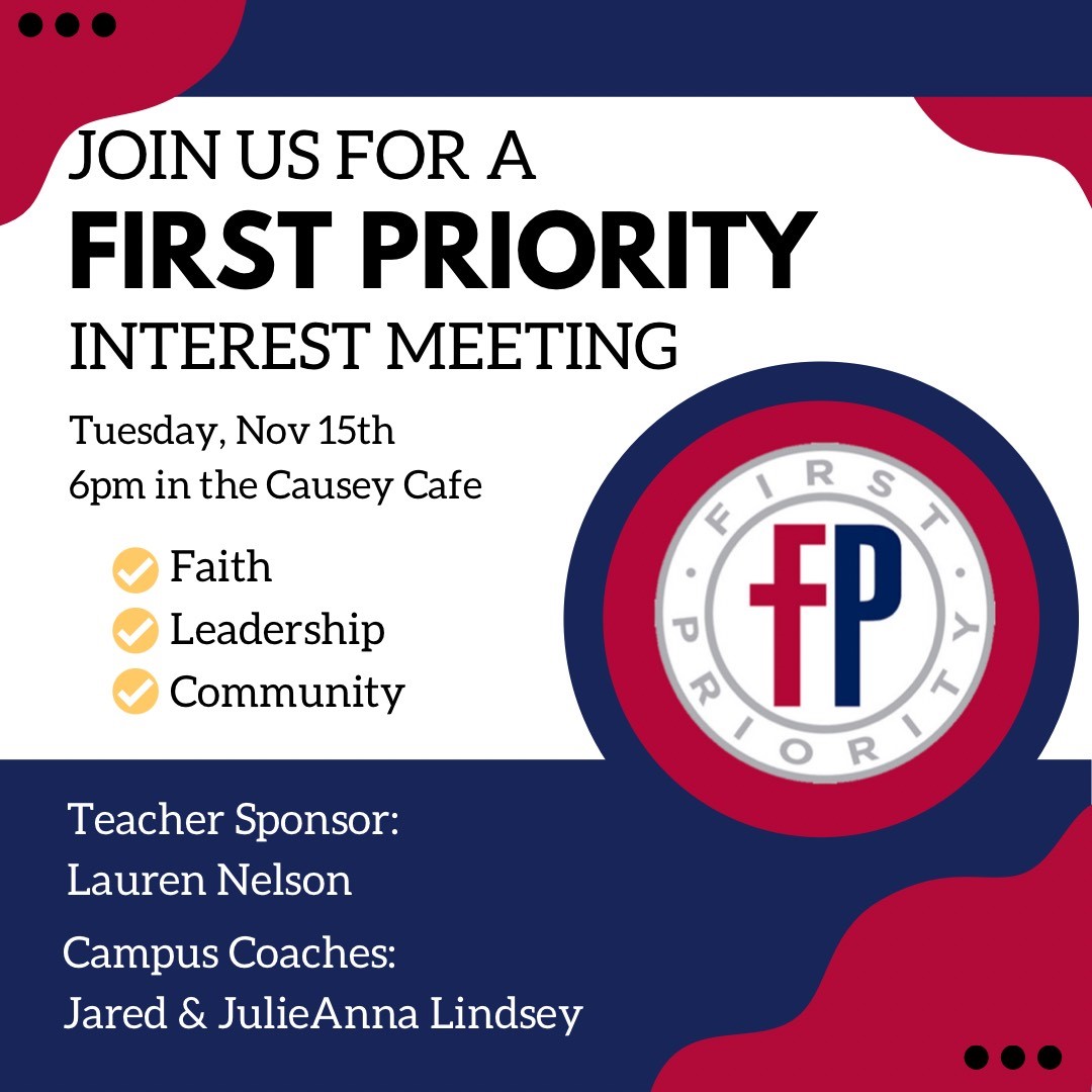 First Priority Interest Meeting Advertisement
