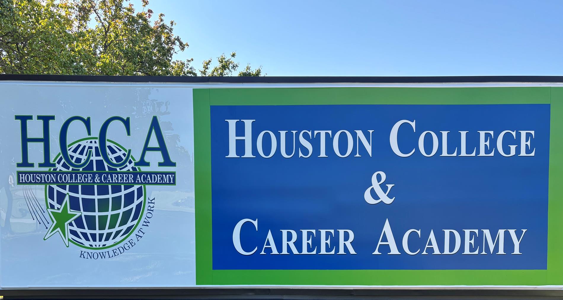 sign reading houston county career academy