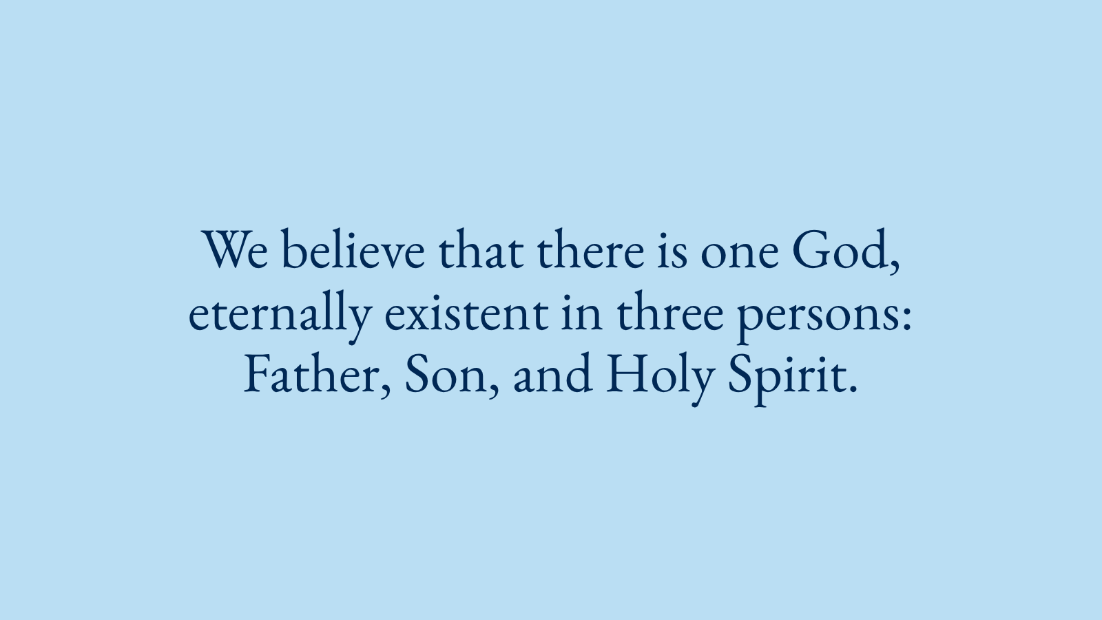 Statement of Faith