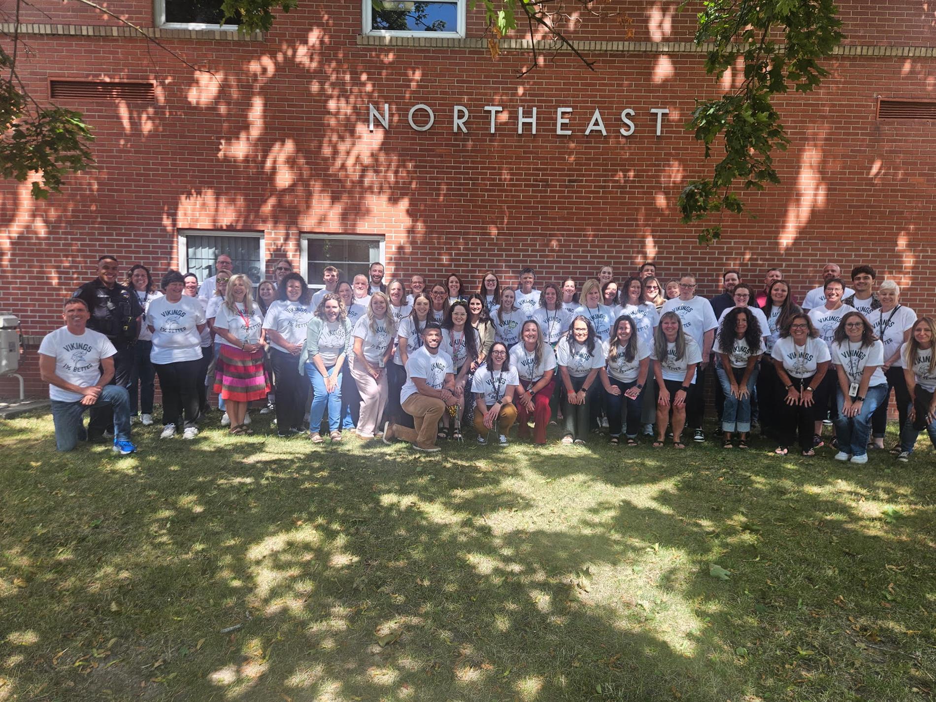 Proud Staff of Northeast on the first day of school 2026-2027!