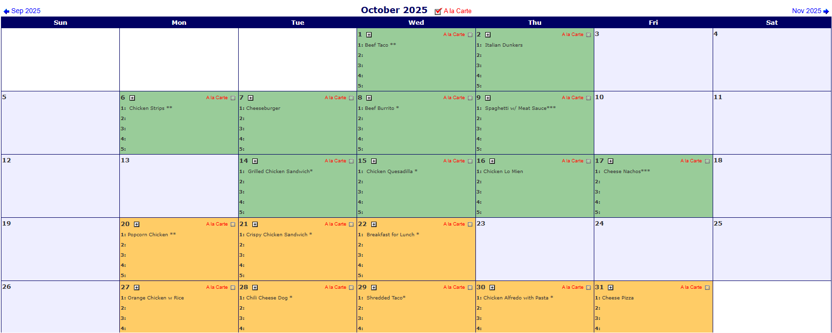 October