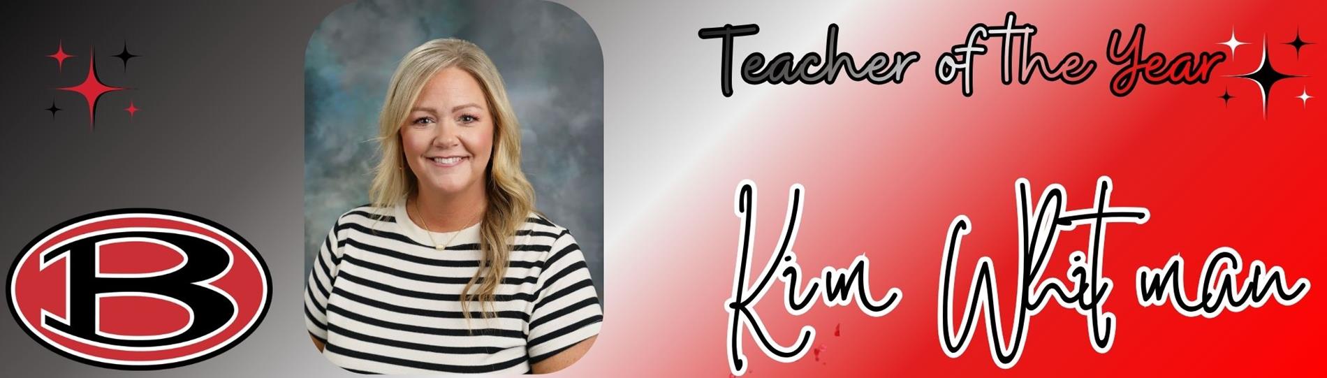 BHS Teacher of the Year Mrs. Kim Whitman