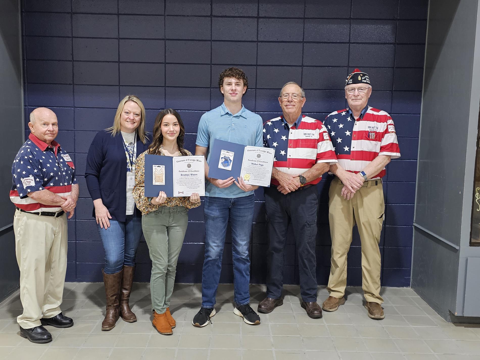 TCHS students receiving VOD award