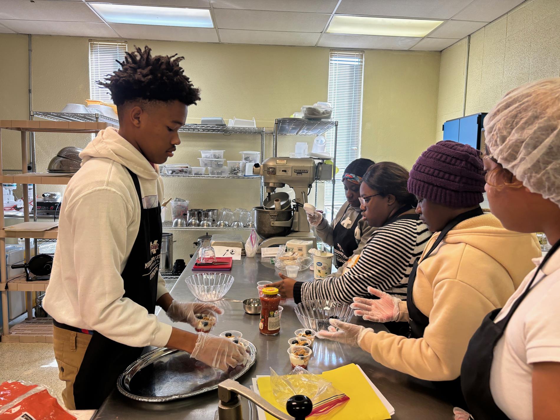 Mississippi State Extension agent Silvia Moody hosted a one hour Happy Healthy Food Workshop for Culinary Arts and Early Childhood Education! Healthy Habits! Making the right Food Choices!