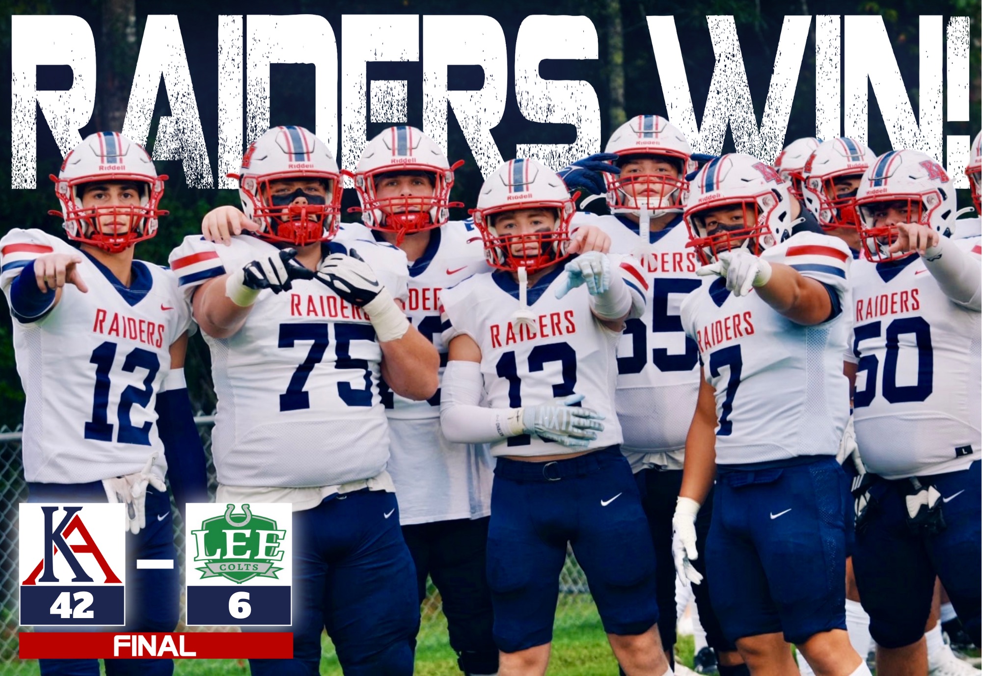 Raiders Win vs Lee